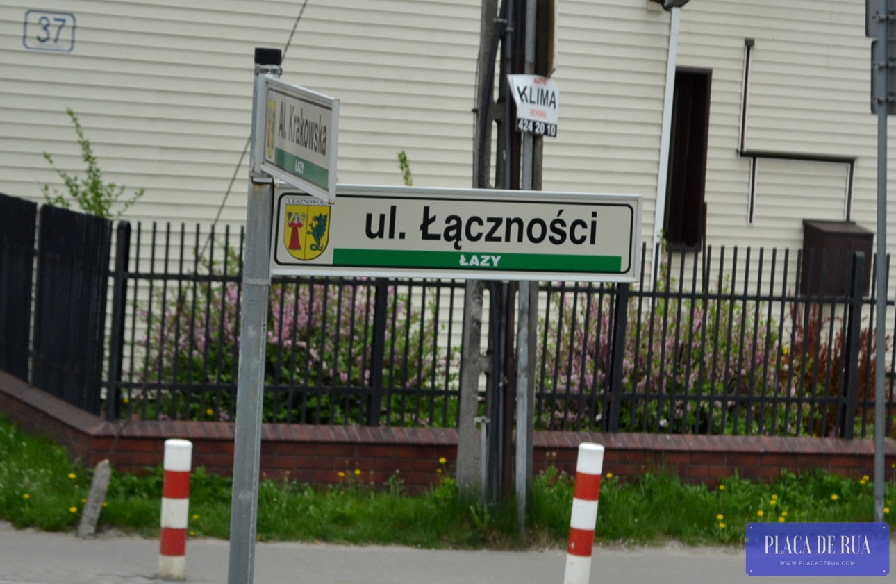 10 – Ulica Łączności – Łazy – Polônia – Polska - PLACA DE RUA