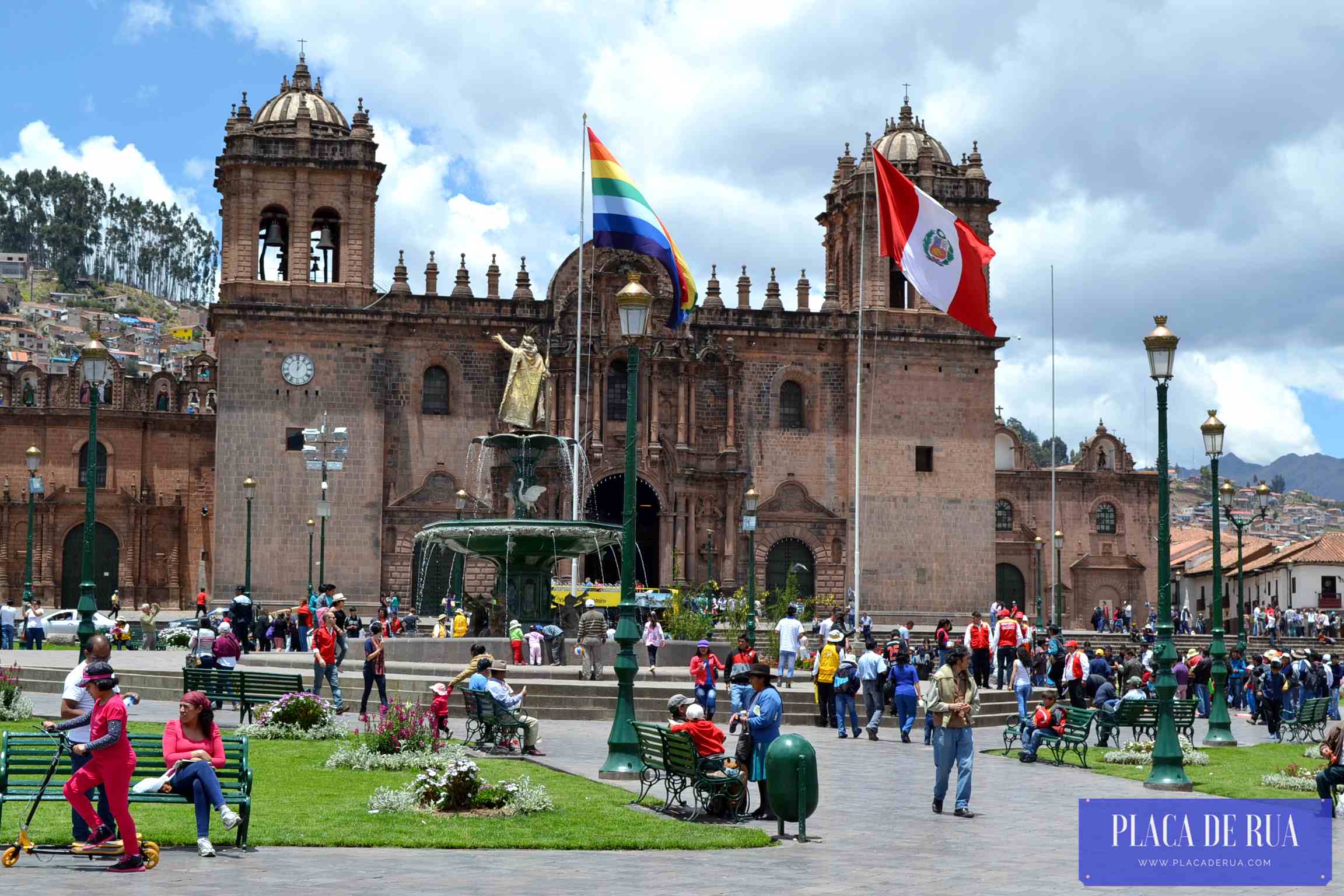 Catedral de Cusco na Plaza de Armas